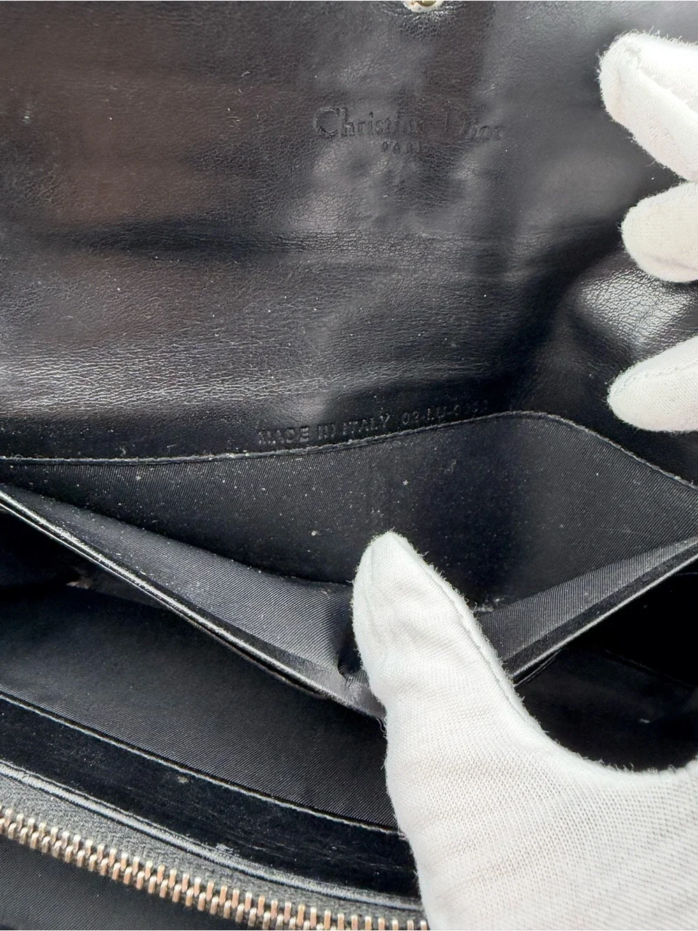 Dior Patent Leather Monogram Wallet